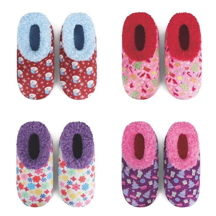 Holiday Classic Snoozies® – Cozy Sherpa Slippers (4 Festive Prints!)