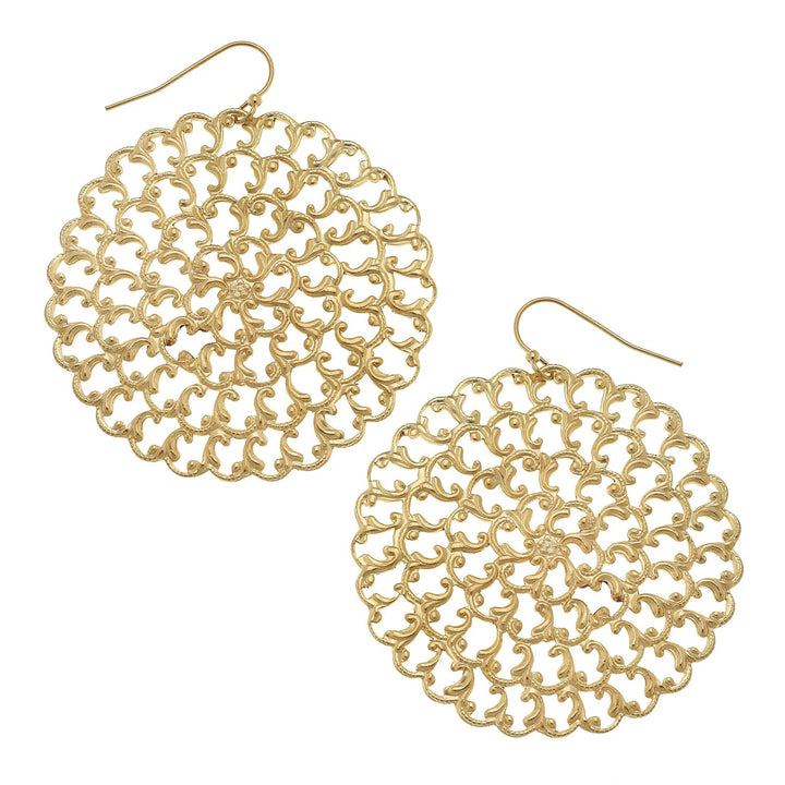 Filigree Round Earrings- Large