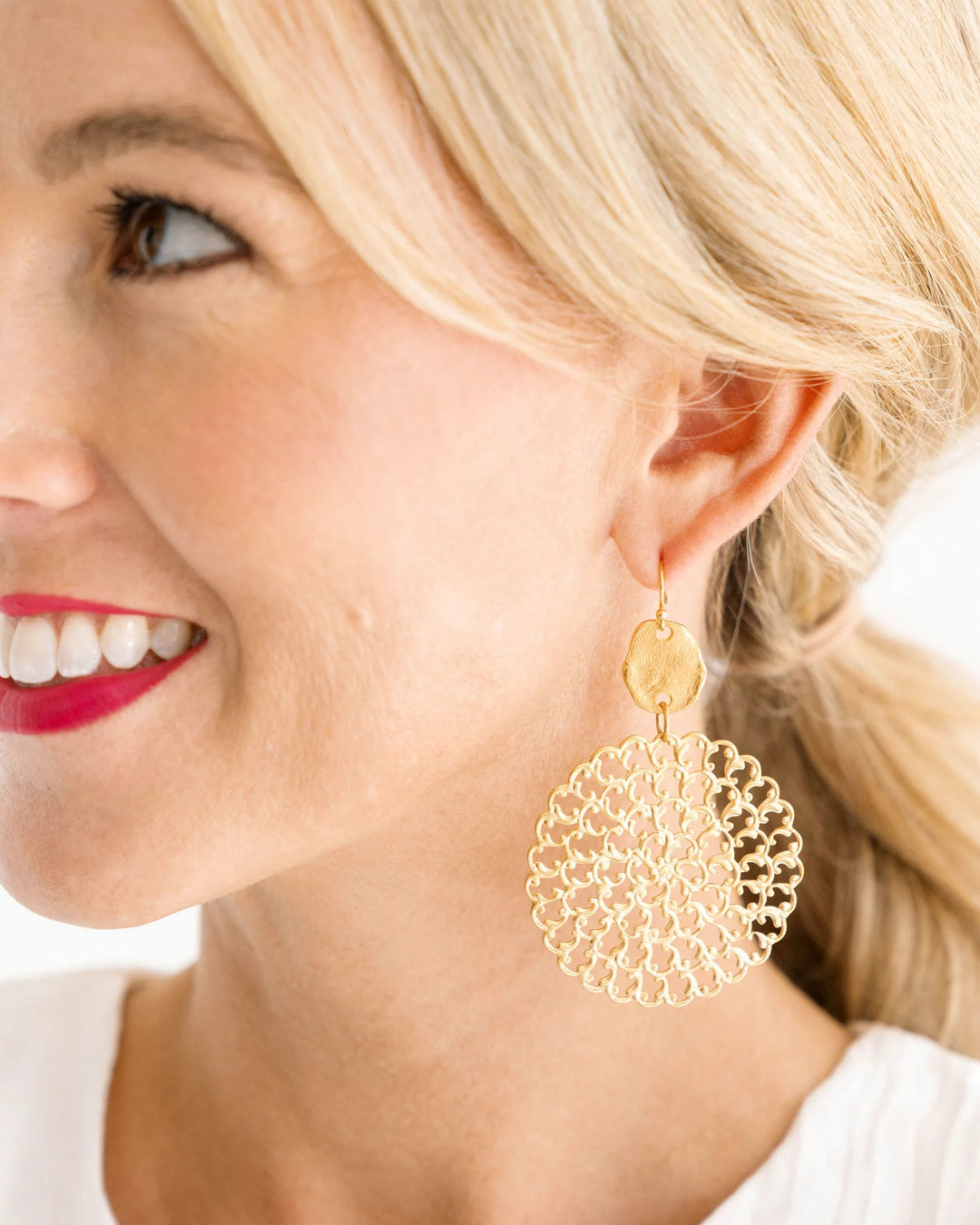 Filigree Round Earrings- Large