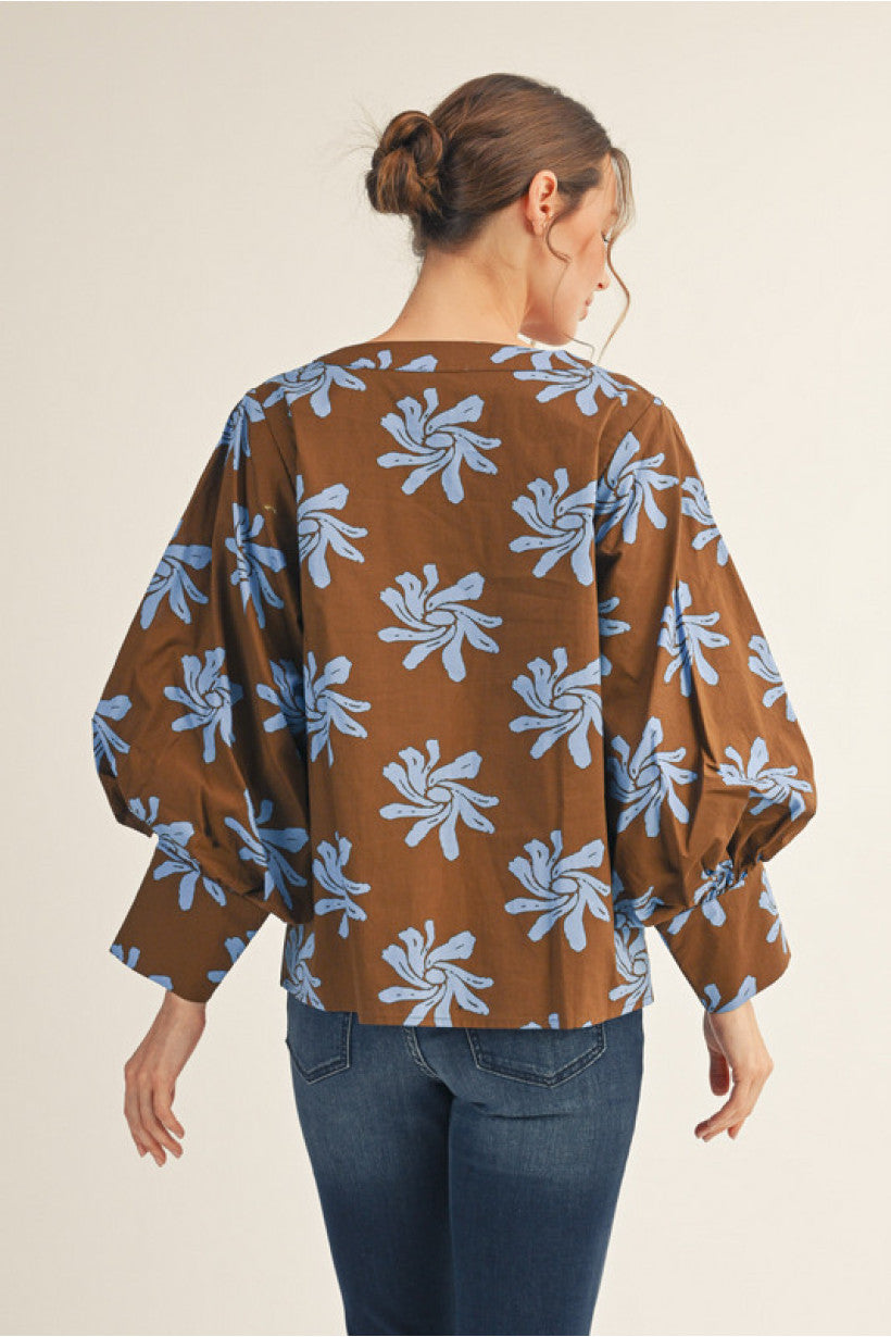 Blue Petal Breeze Top