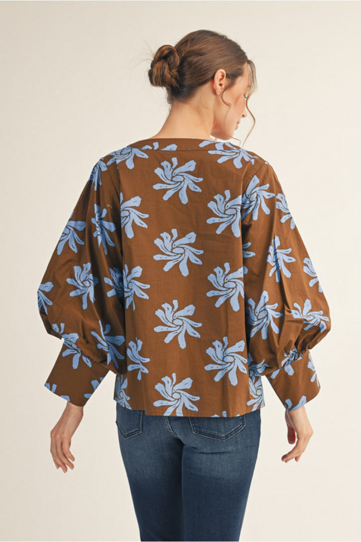 Blue Petal Breeze Top