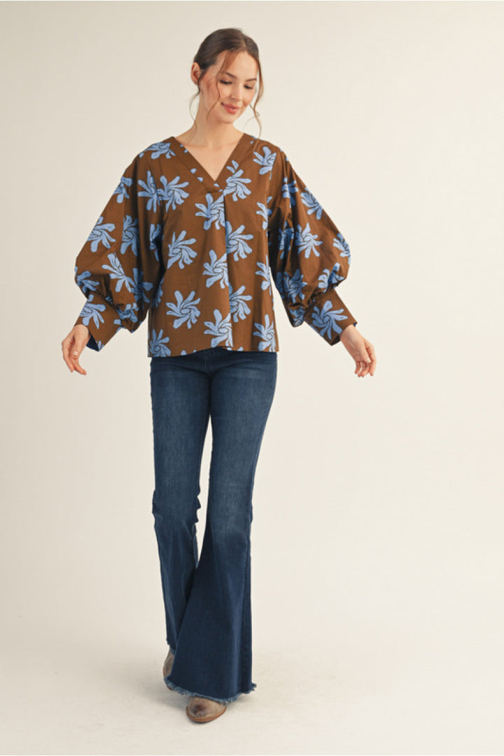 Blue Petal Breeze Top