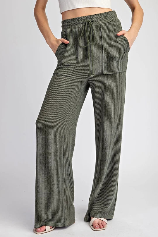 Textured Olive Pants