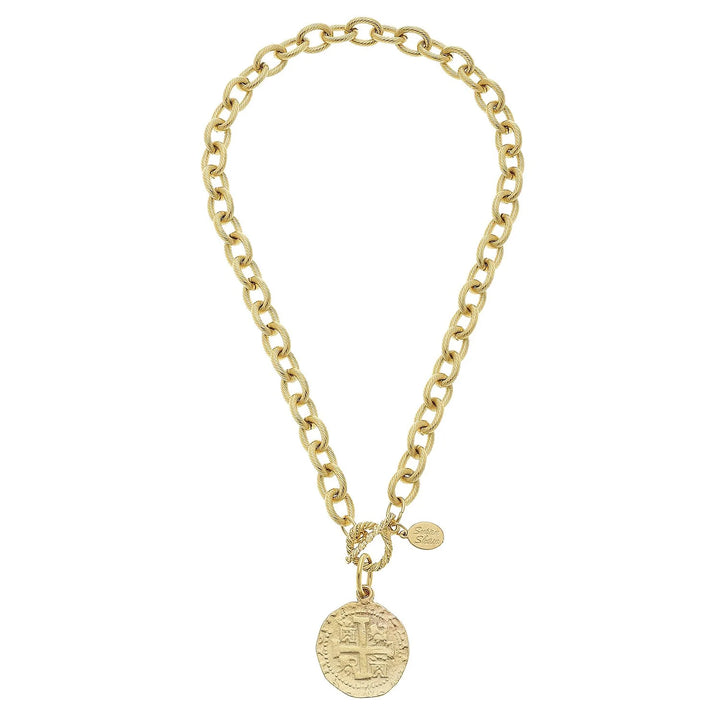 Peruvian Coin Toggle Necklace