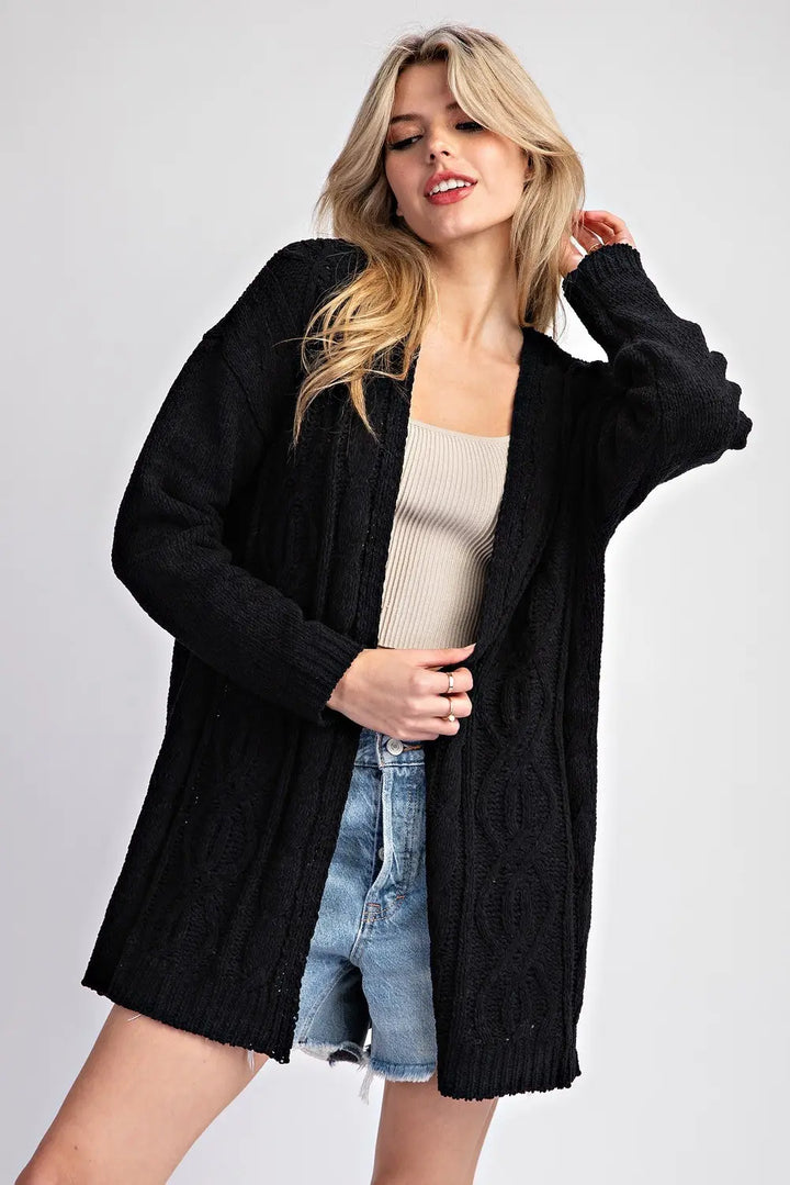 🖤 Cozy Cable Midi Cardigan