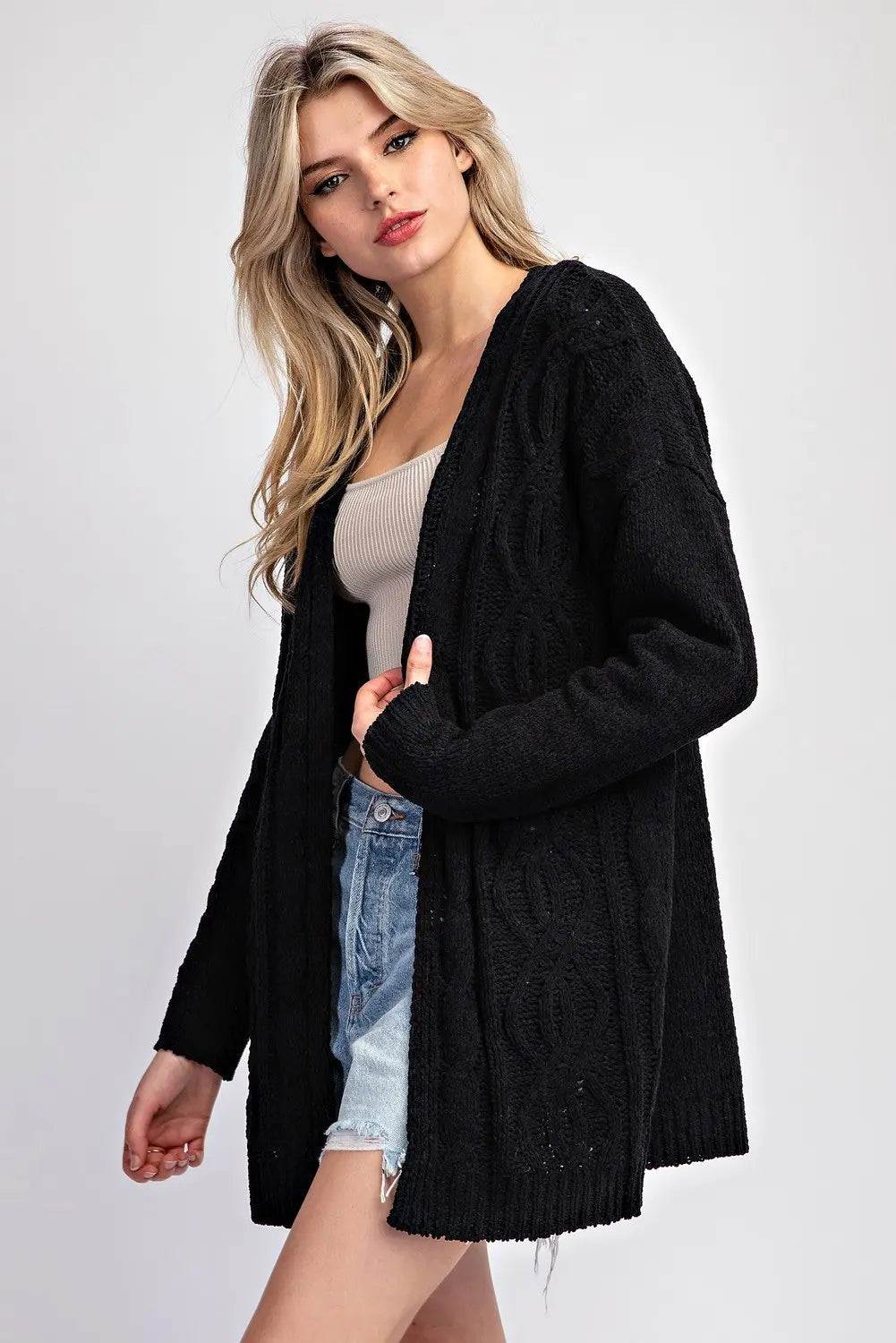 🖤 Cozy Cable Midi Cardigan