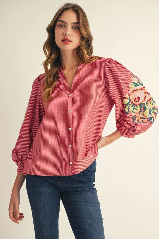 The “Rosalie” Blouse – Red