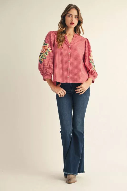 The “Rosalie” Blouse – Red