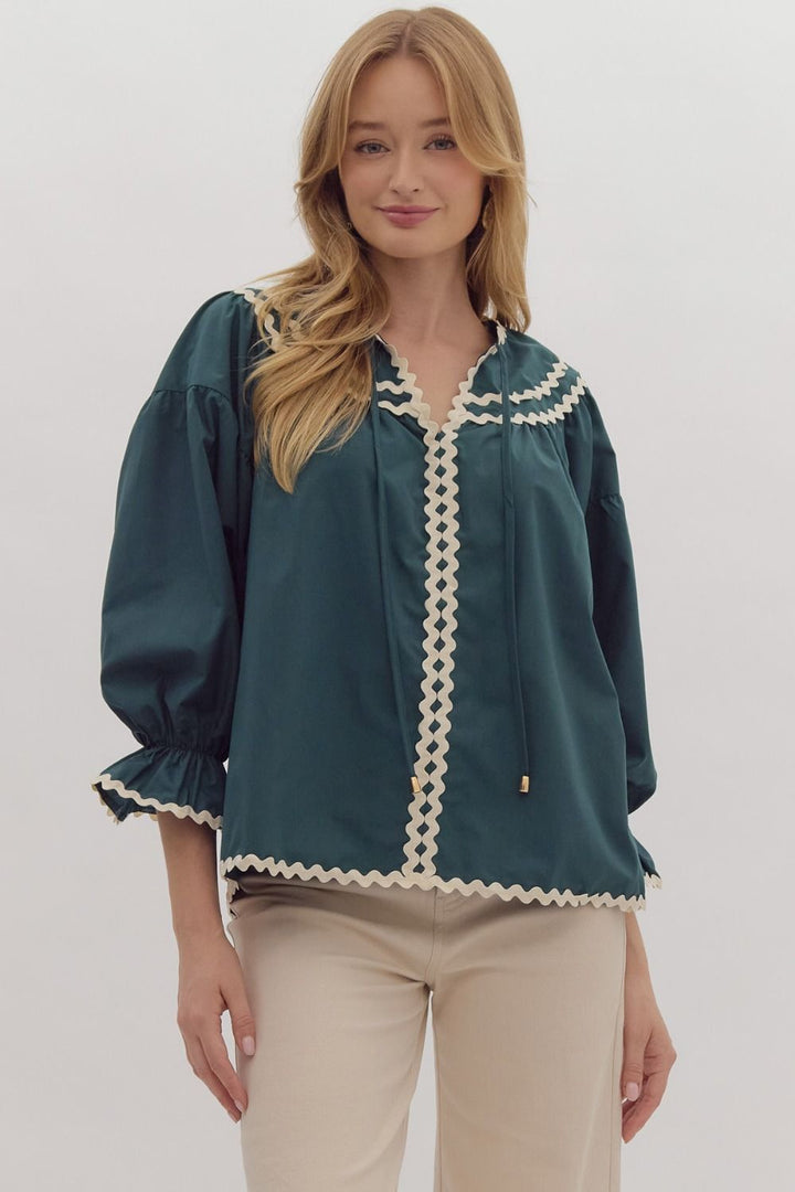 RicRac Top in Teal