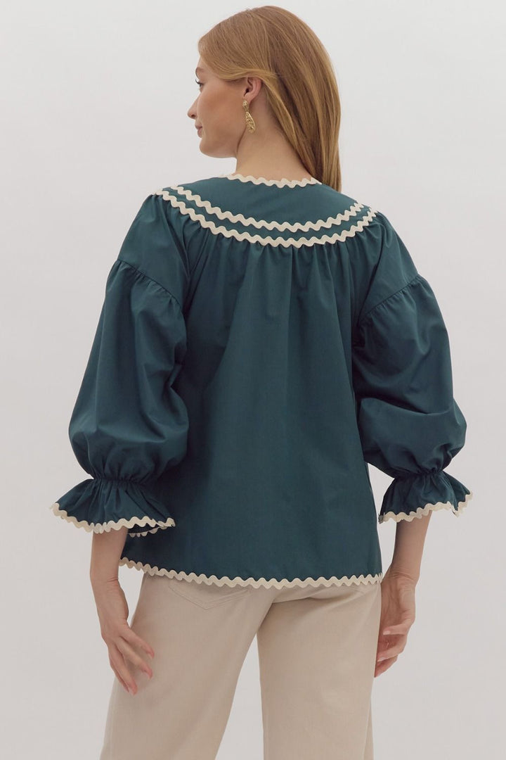 RicRac Top in Teal