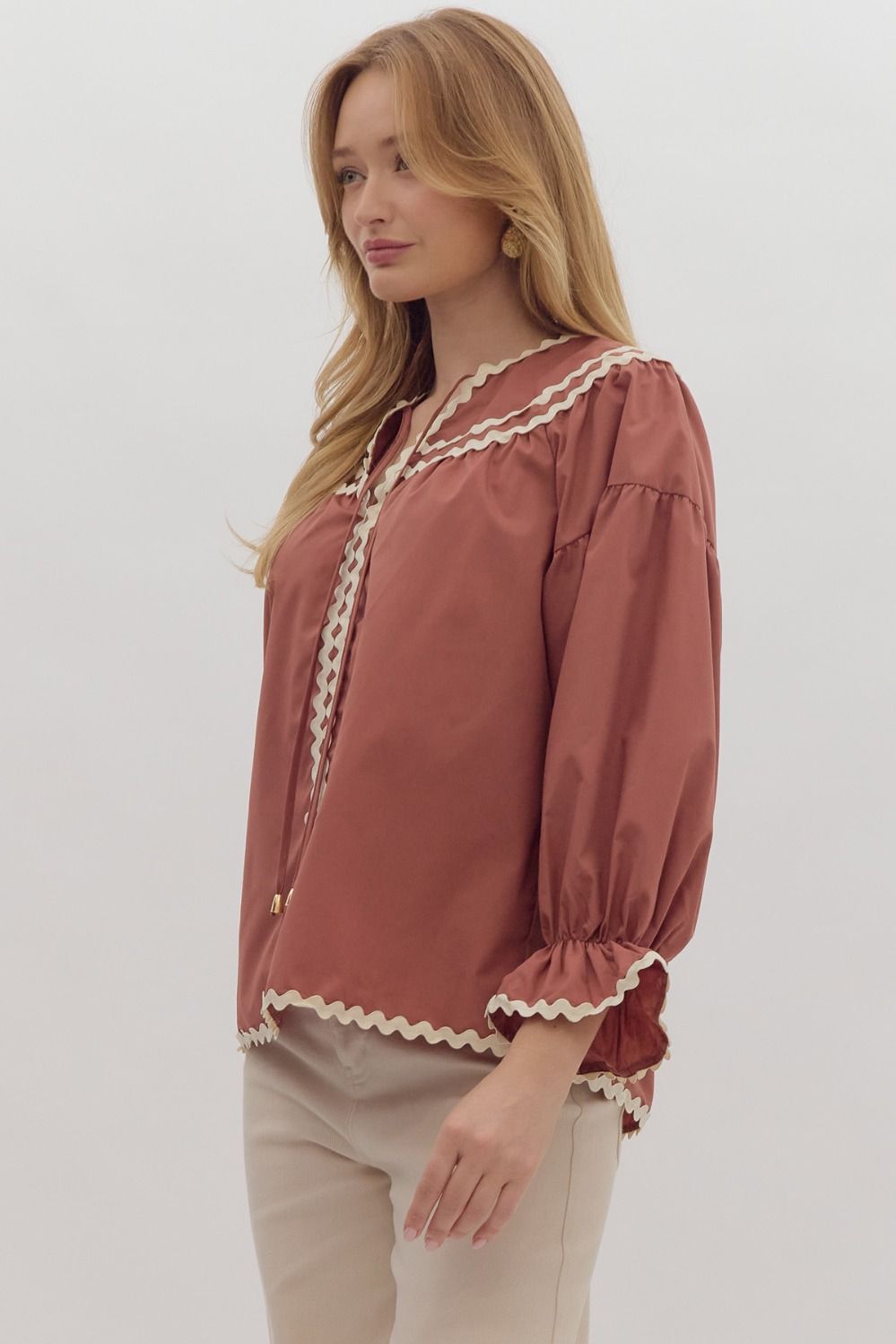 RicRac Top in Chestnut