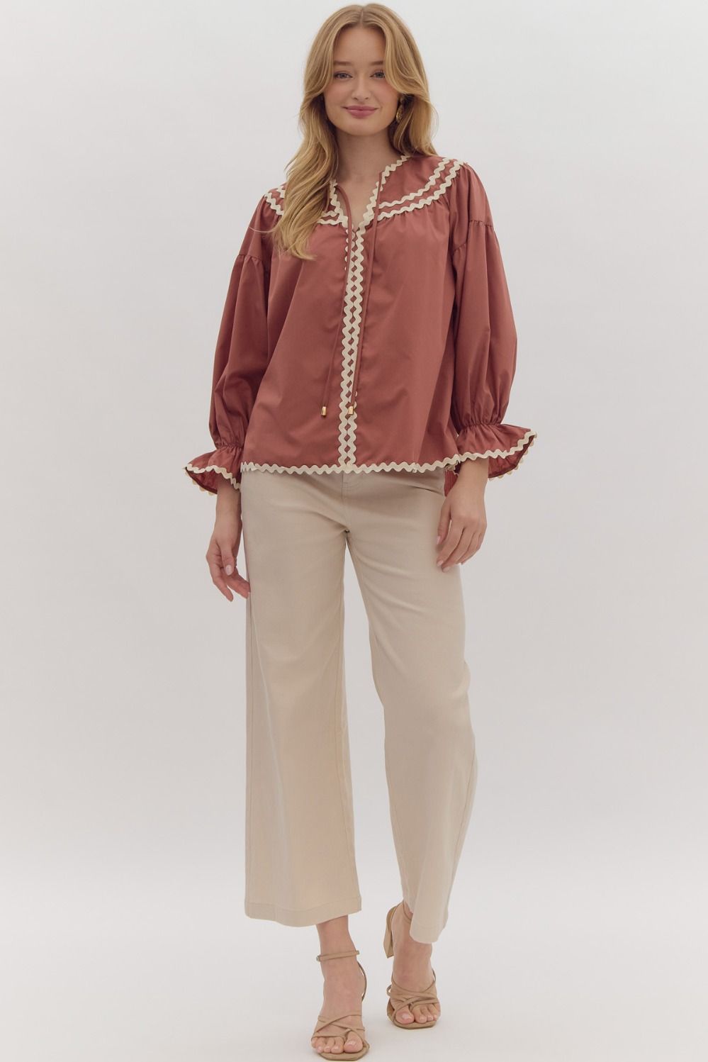 RicRac Top in Chestnut