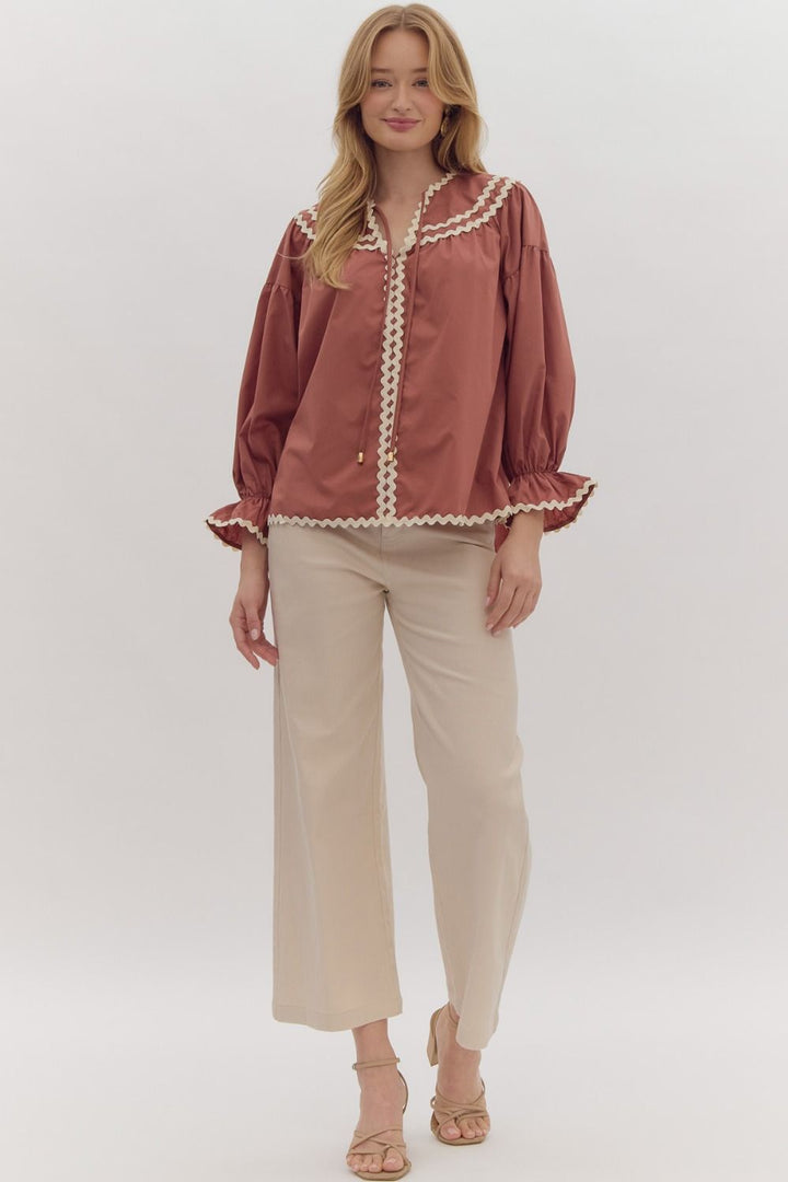 RicRac Top in Chestnut