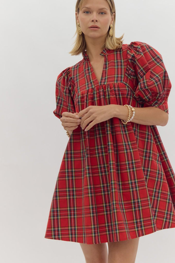 Red Plaid Dress