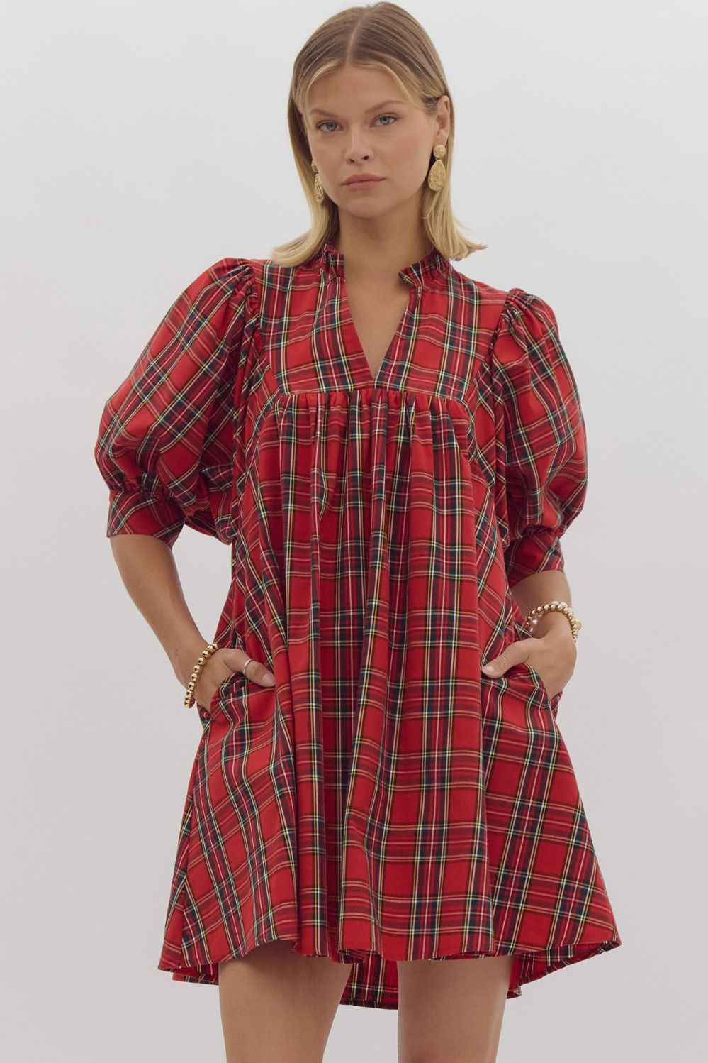 Red Plaid Dress