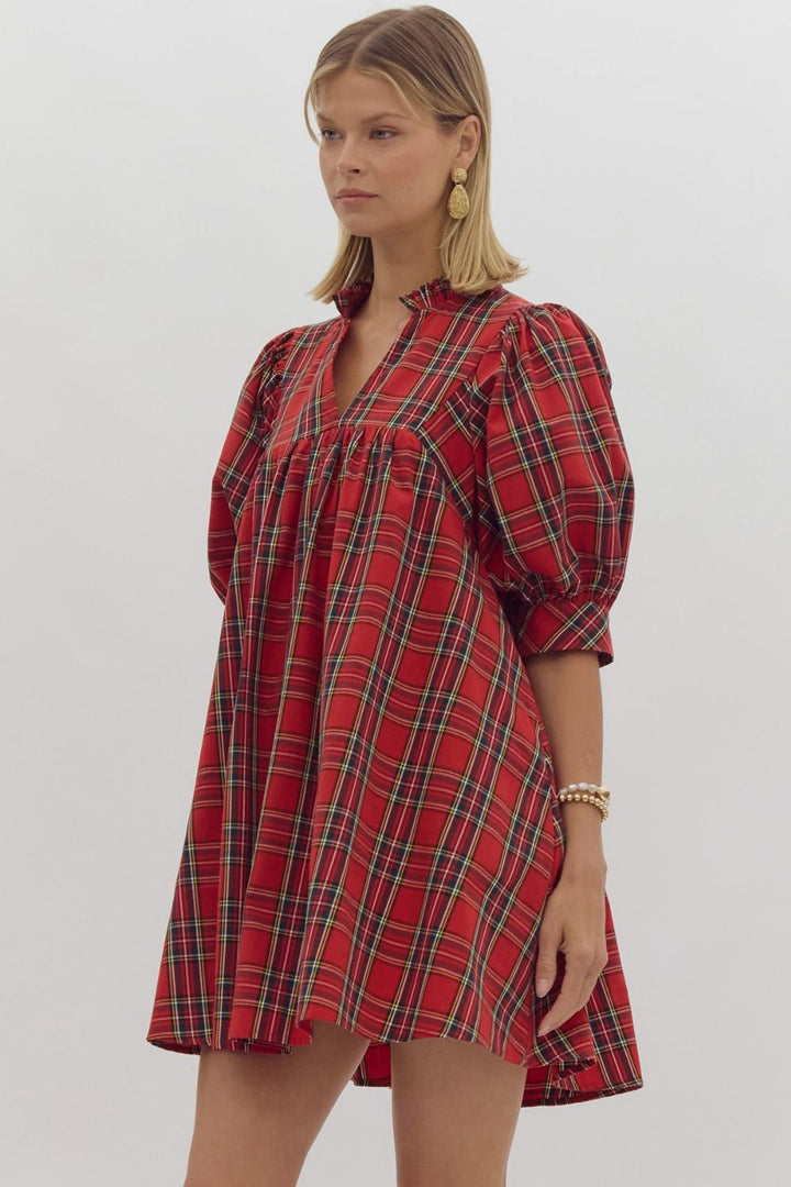 Red Plaid Dress