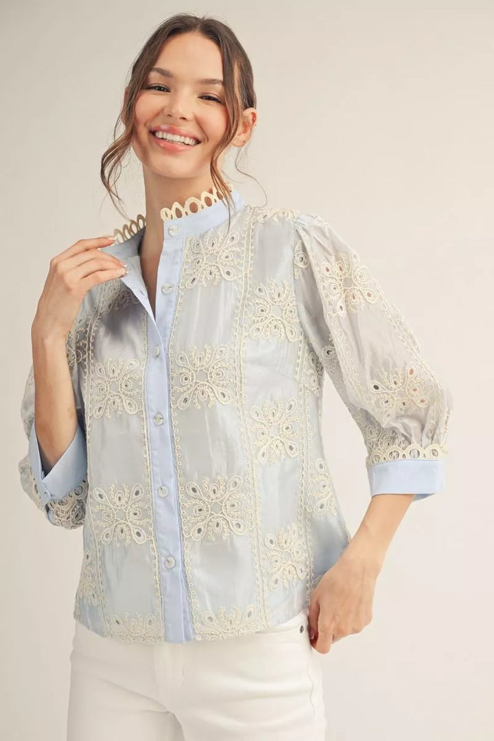 Blue Sky Spritz Blouse