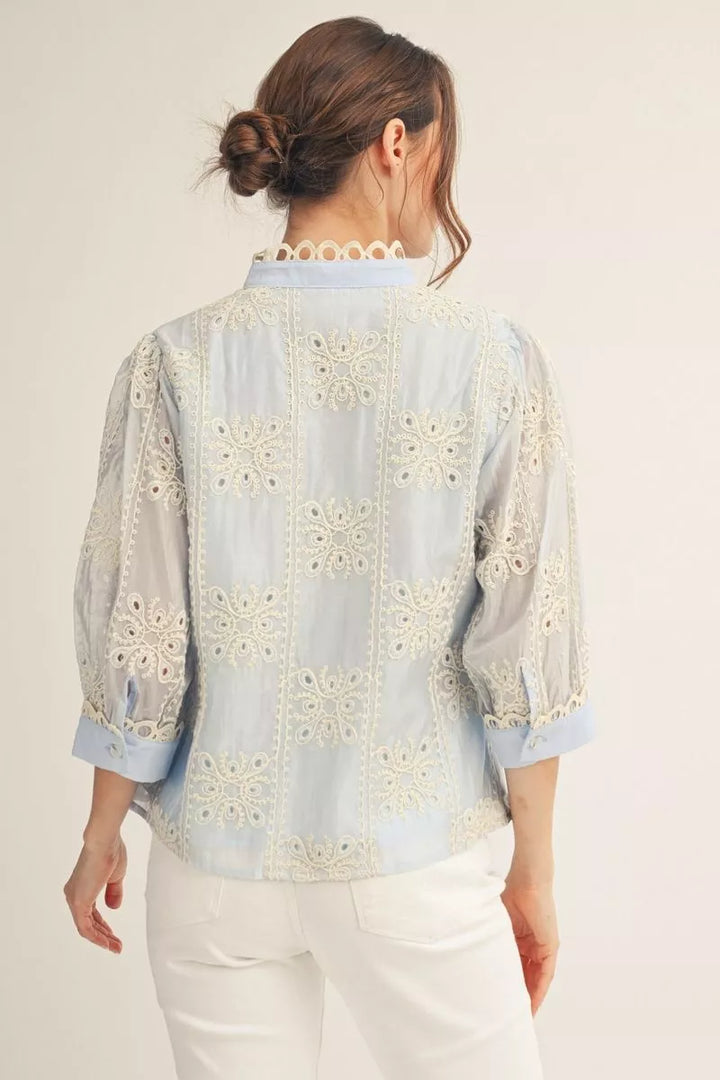 Blue Sky Spritz Blouse
