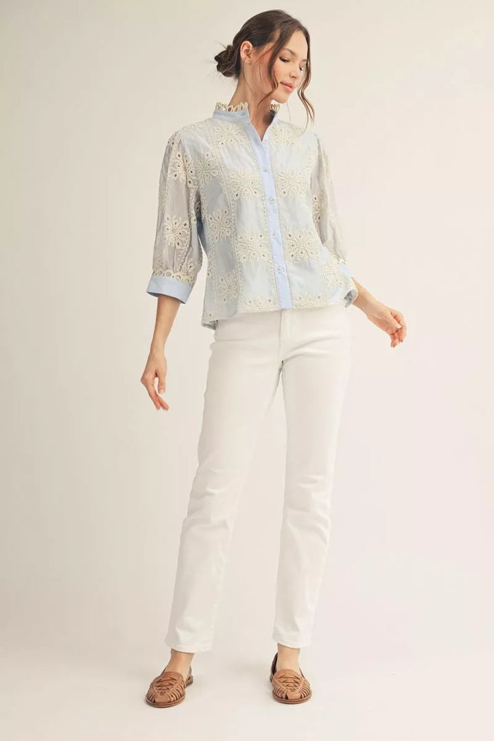 Blue Sky Spritz Blouse
