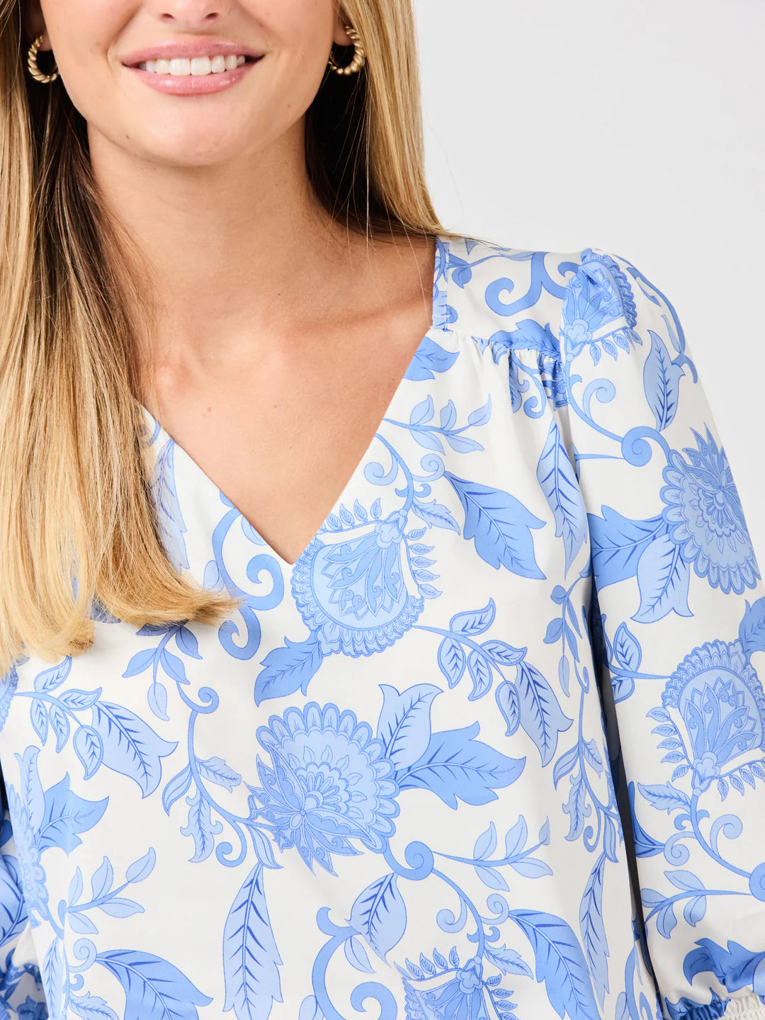Ashlyn Top | Porcelain Vines Blue