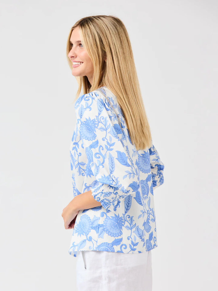 Ashlyn Top | Porcelain Vines Blue