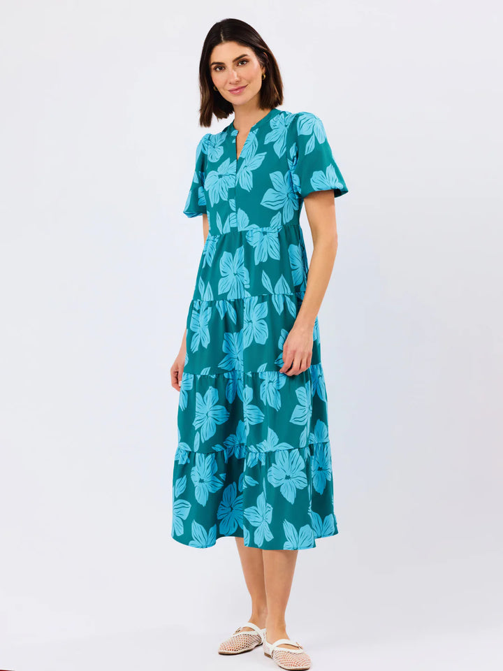 Kinsley Dress | Lagoon Bloom Ocean