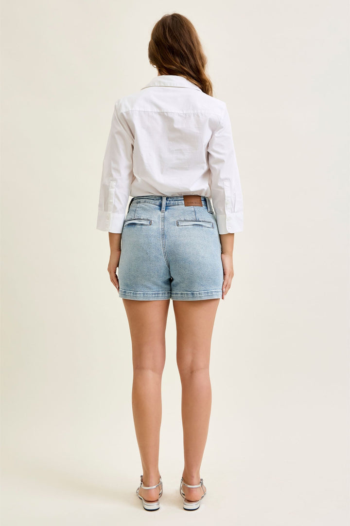 Judy Blue High-Waist Trouser Denim Shorts