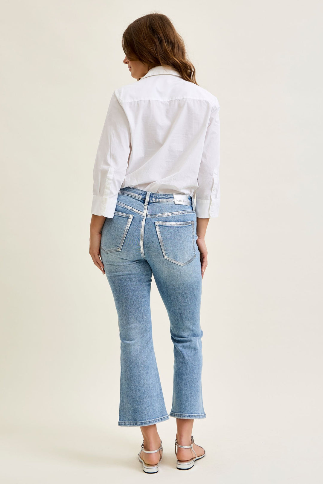Judy Blue Kick Flare Jeans with Foiled Seams