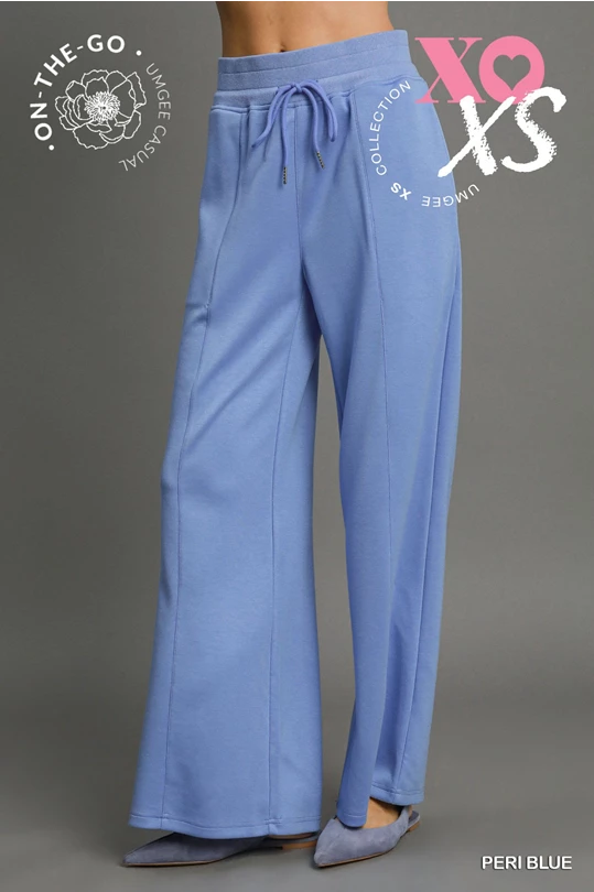 Luxeknit Pull- On Sweatpants-Peri Blue