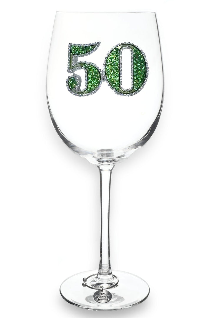 50th Birthday Jeweled Glassware