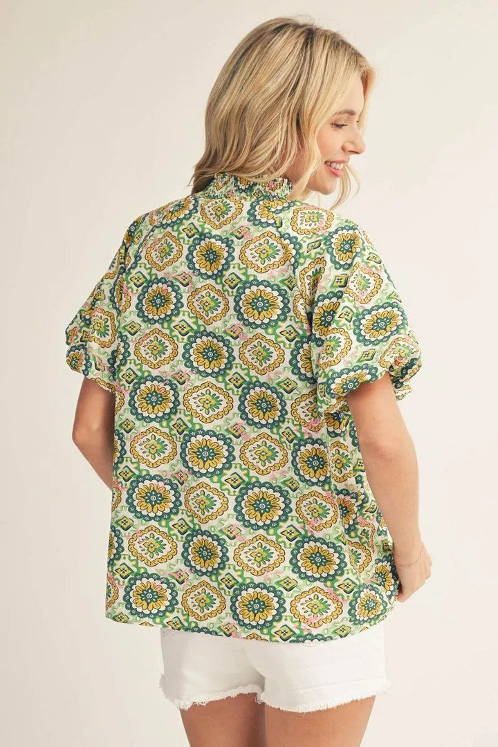 Palm Springs Floral Top