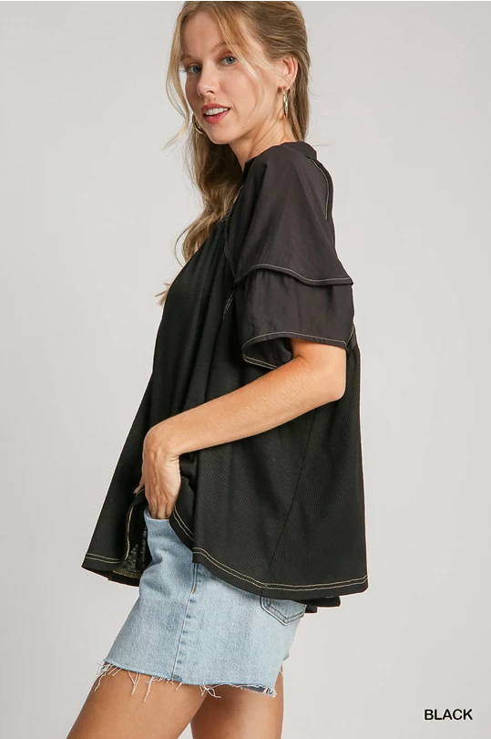 Flowy Black Top