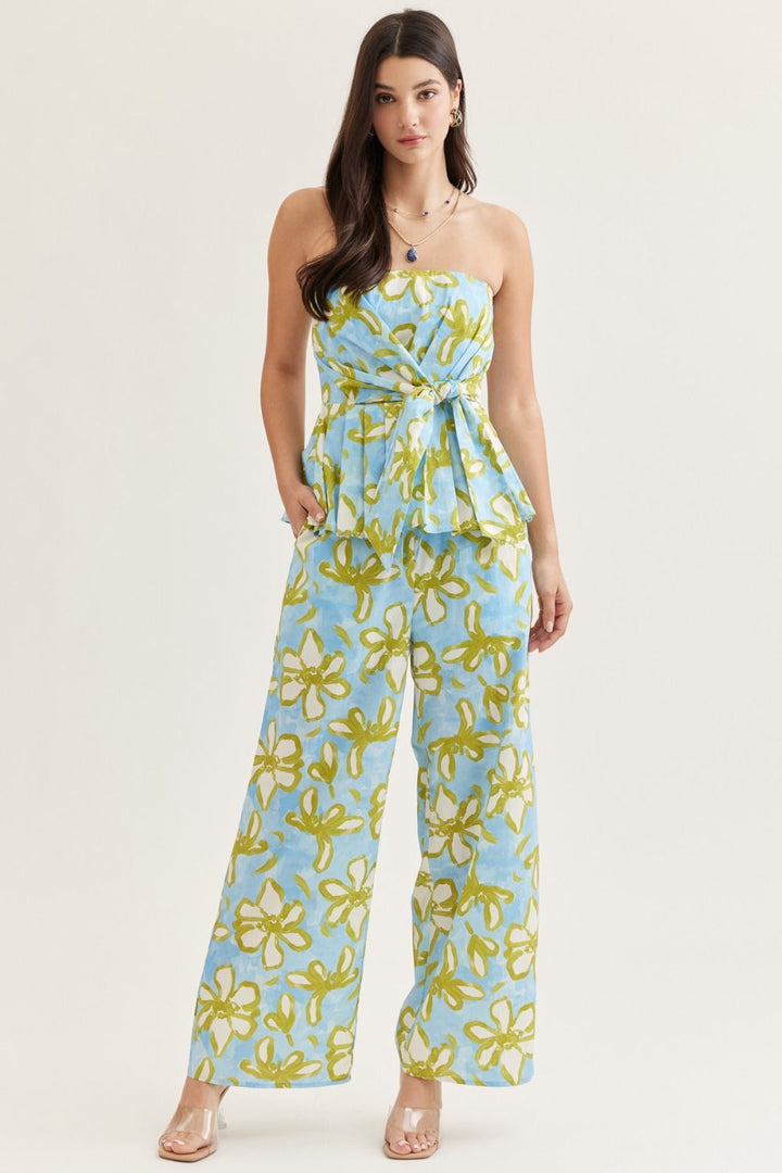 Palm Coast Floral Pant Set