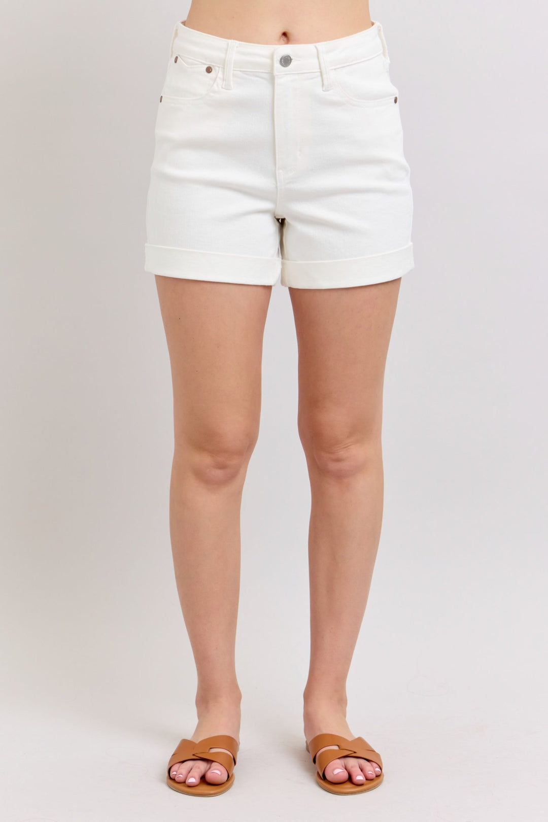 Judy Blue HW Double Roll Cuff Shorts