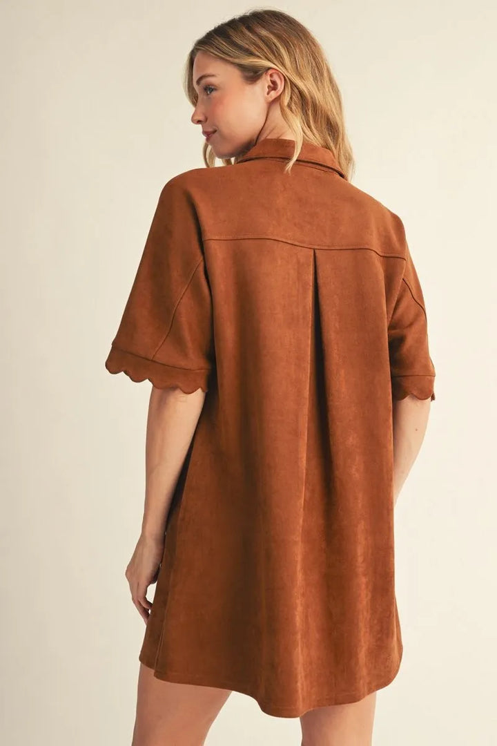 Camel Suede Dress