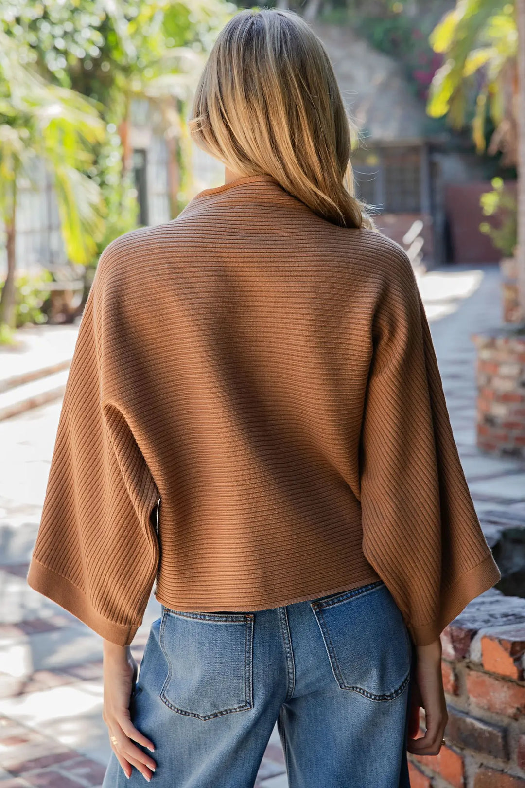 Caramel Comfort Mock Neck Sweater