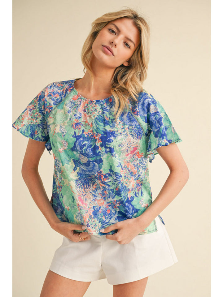 Flutter Floral Top
