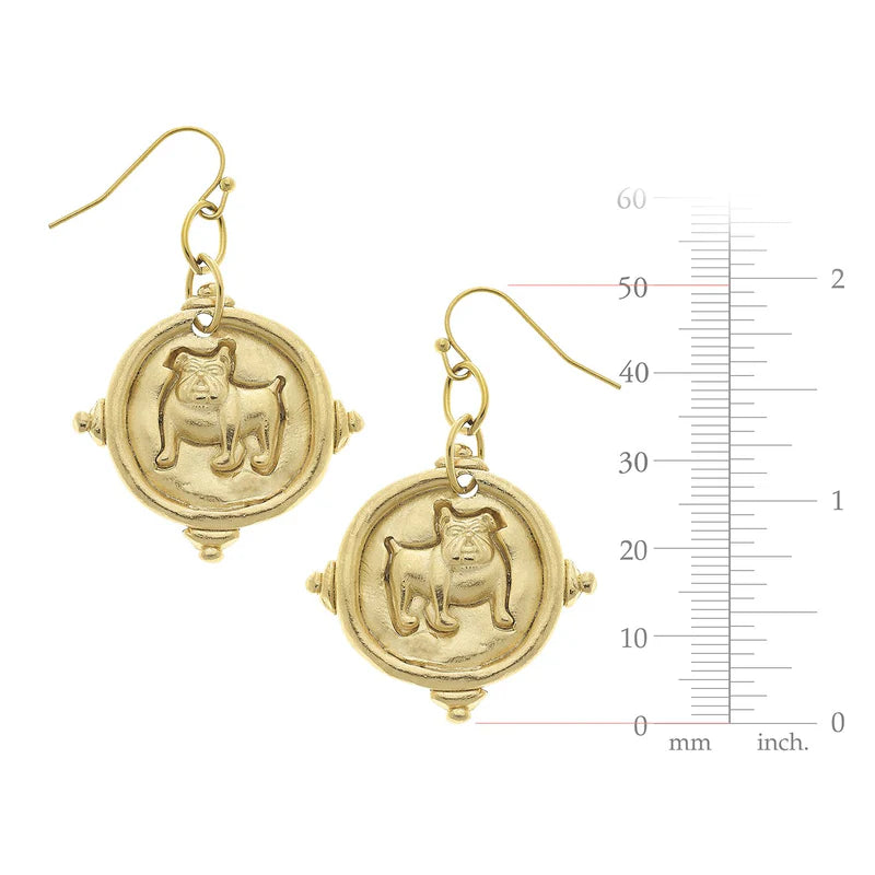 Bulldog Earrings by Susan Shaw