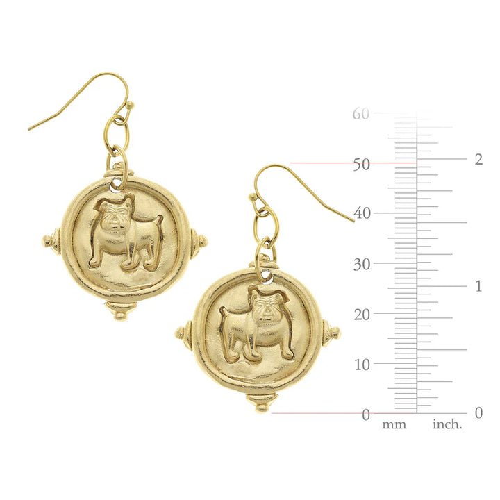 Bulldog Earrings by Susan Shaw