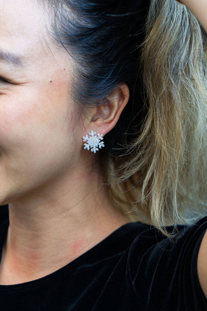 Snowflake Studs // Holiday, Christmas, Earrings