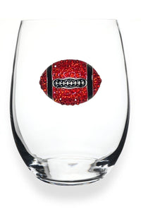 Red and Black wine glass- stemless