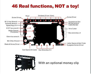 Wallet Tool Card - 46 in 1 !