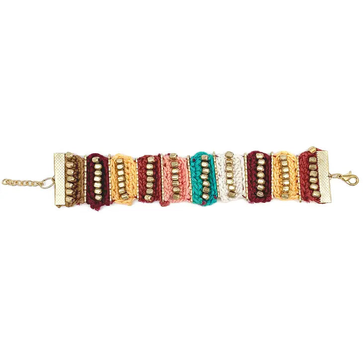 Sachi Striped Bracelets with Beads