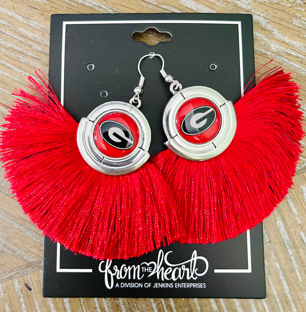 Georgia Bulldogs no strings attached earrings