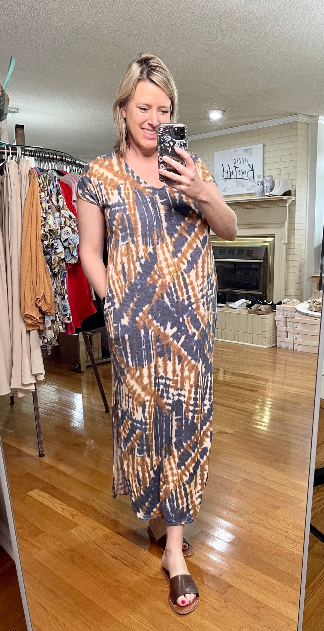 jersey tie dye dress Meet Me In Greece Tie Dye Jersey Ruched Plus Size Maxi Dress XL