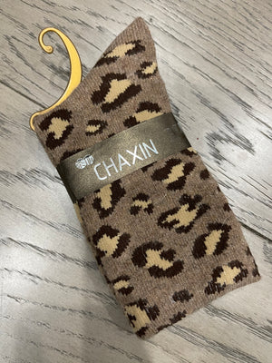 Leopard print socks