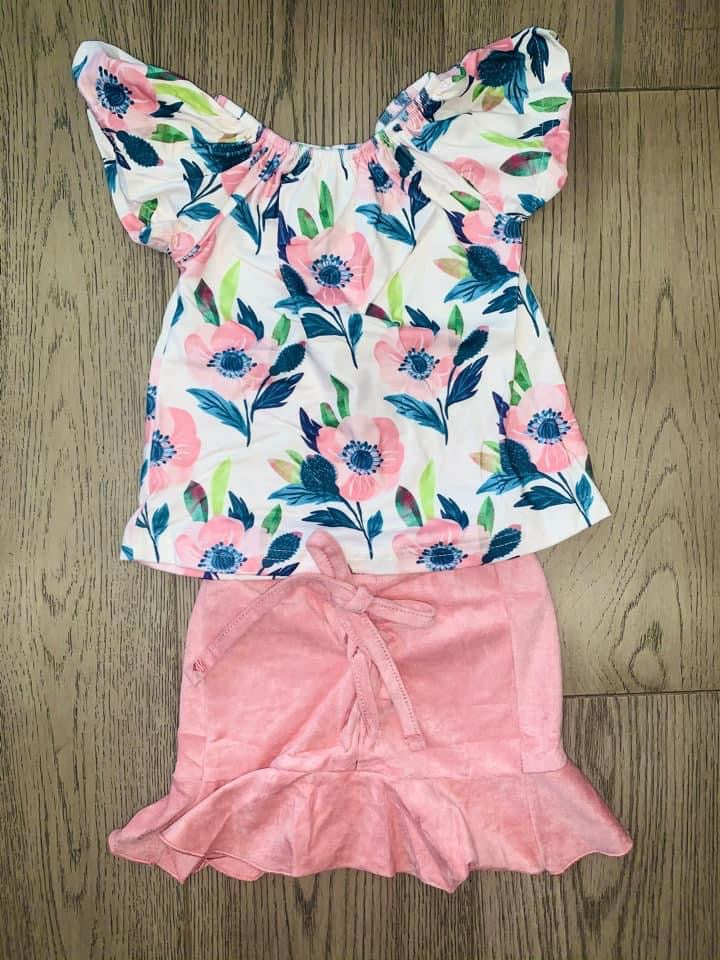 Floral top with skirt