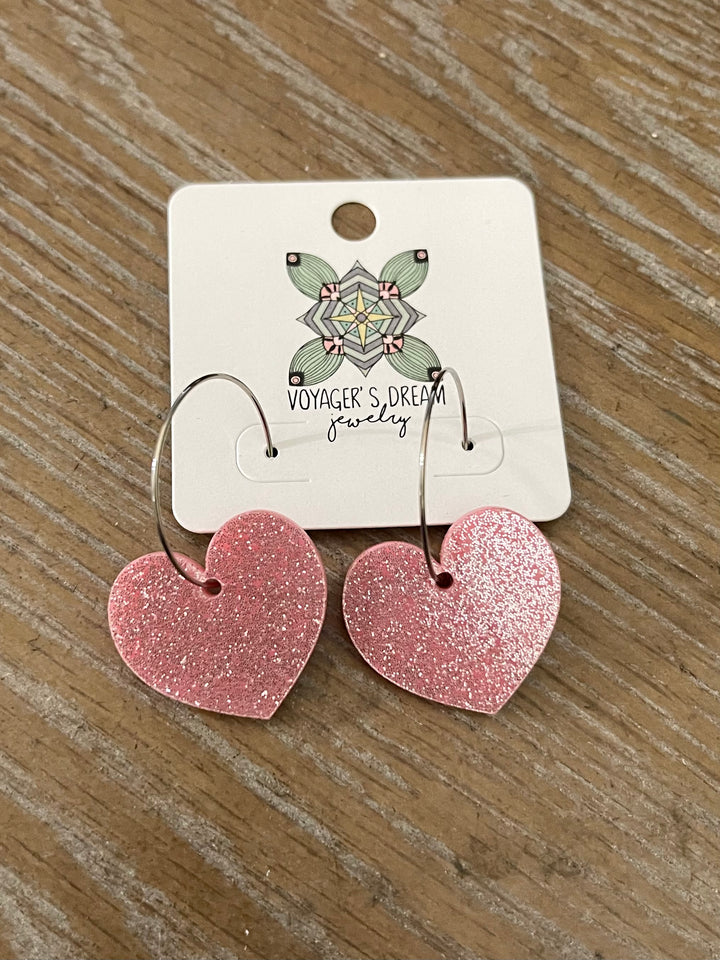 Hearts on Hoops Earrings