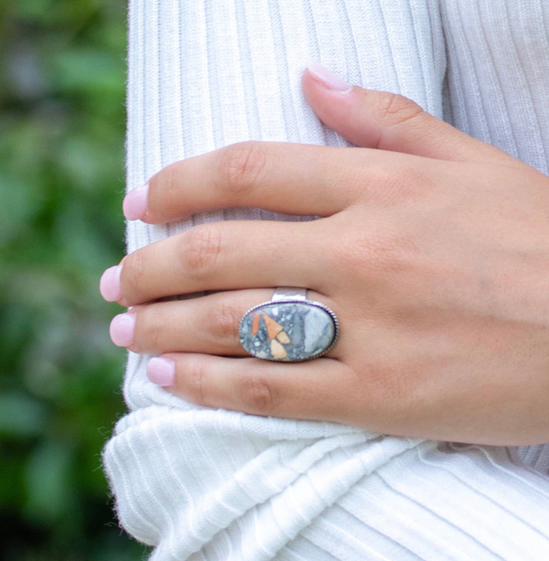 Kashi semiprecious stone ring