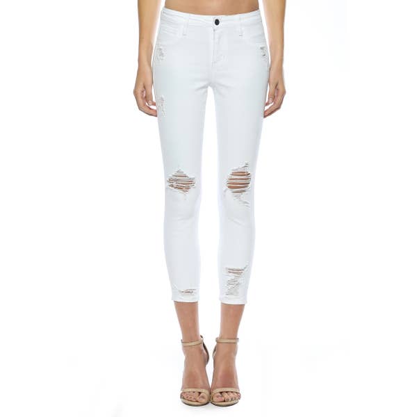Cello Distressed Crop Skinnies